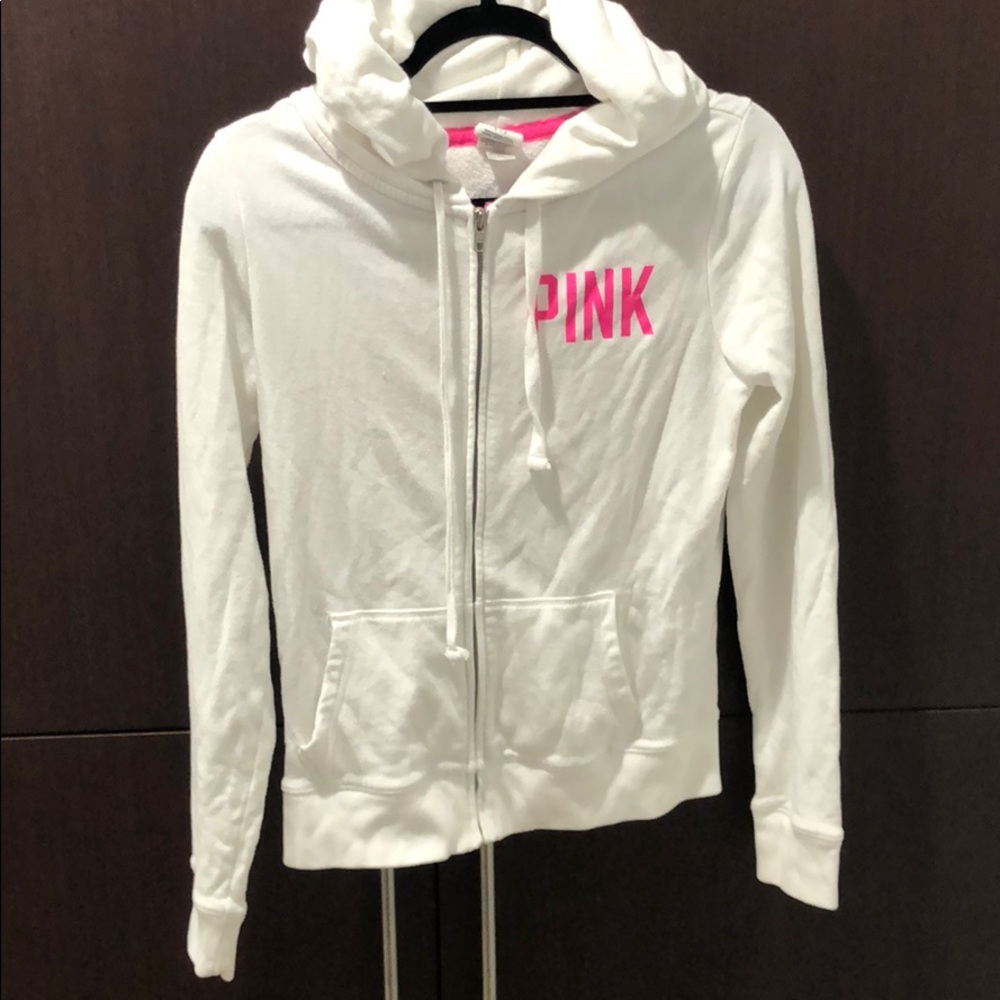 VS Pink Las Vegas Hoodie. White. Small.